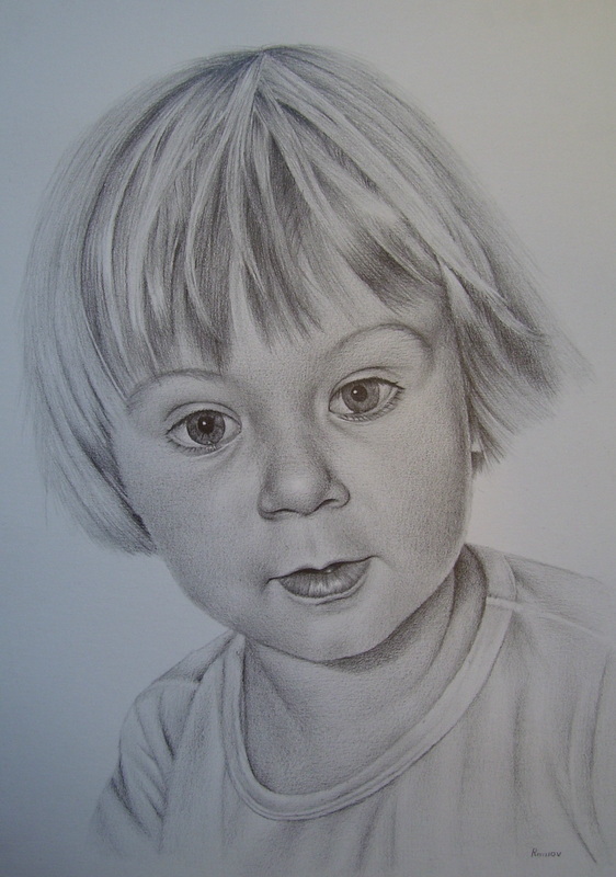 Pencil portrait of a Little Girl